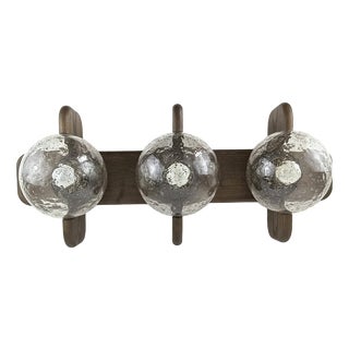 Vintage Three-Glass Globe Wall Light from Kaiser Leuchten, 1960s For Sale