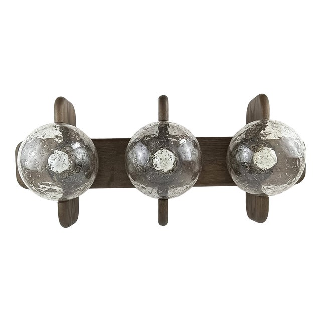 Vintage Three-Glass Globe Wall Light from Kaiser Leuchten, 1960s For Sale