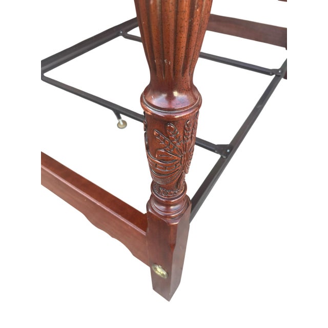 Queen Size Cherry Wood Rice Bed - Vintage Late 20th Century - Made in the United States - 65" x 88" x 84"