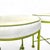Pair of Mid Century Faux Bamboo Stools in the Style of Phyllis Morris – Green Metal & White Vinyl For Sale - Image 9 of 12