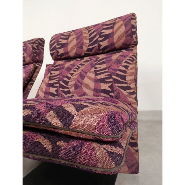Dream Chairs by Giovanni Offredi for Saporiti Italia with Upholstery from Missoni, 1970s, Set of 2 For Sale - Image 11 of 18