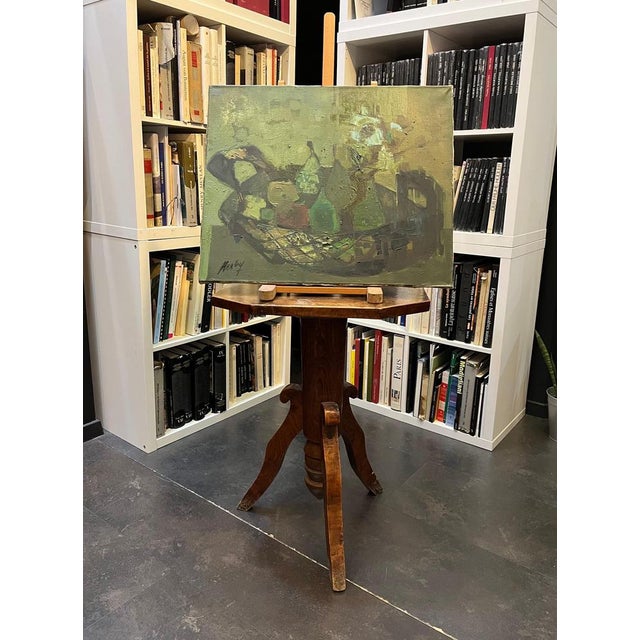 Green Frank Chabry, Still Life with Fruits, Oil on Canvas For Sale - Image 8 of 10