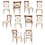 Sheraton Inlaid Mahogany Chairs- Set of 10 For Sale