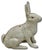 Very Large & Heavy Antique American Rustically Aged Cast Iron Rabbit Garden Ornament or Doorstop - Circa 1920s For Sale - Image 4 of 18