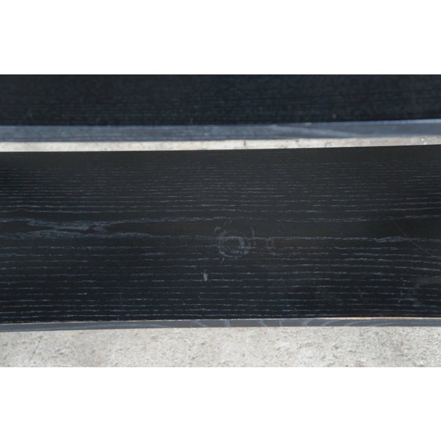 1980s Vintage Oak 4 Tier Industrial X Frame Freestanding Bookcase Etagere Shelf For Sale - Image 11 of 13