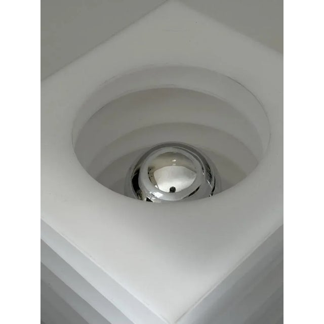 White Acrylic Table Lamp, 1970s For Sale - Image 9 of 13