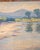 Sky Blue 20th Century American Impressionist Shoreline Landscape Painting by w.h. Partridge For Sale - Image 8 of 11