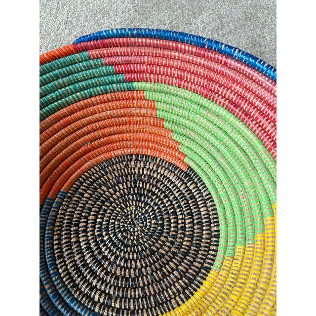 African African Coiled Straw Basket For Sale - Image 3 of 3