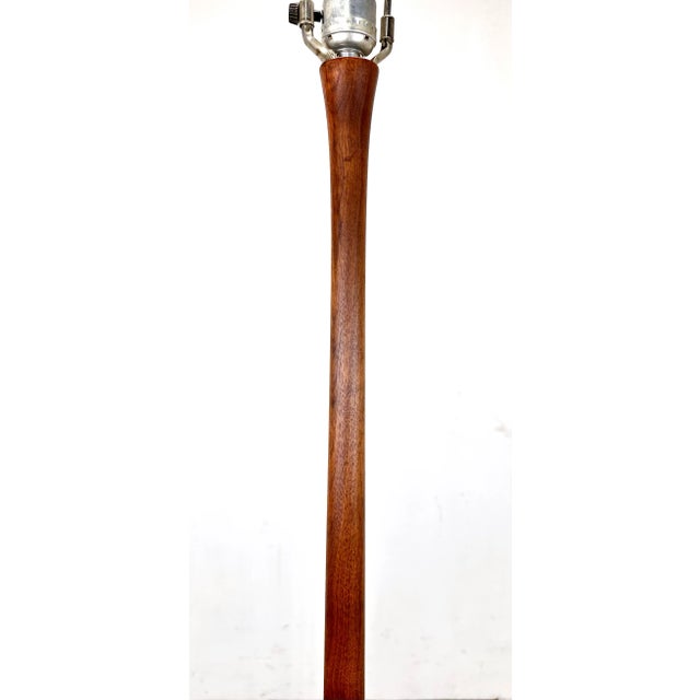 1960s Mid Century Danish Modern Style Tapered Teak Floor Lamp For Sale - Image 5 of 9