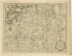 Antique Map of Part of Russia by Spyk, 1740s