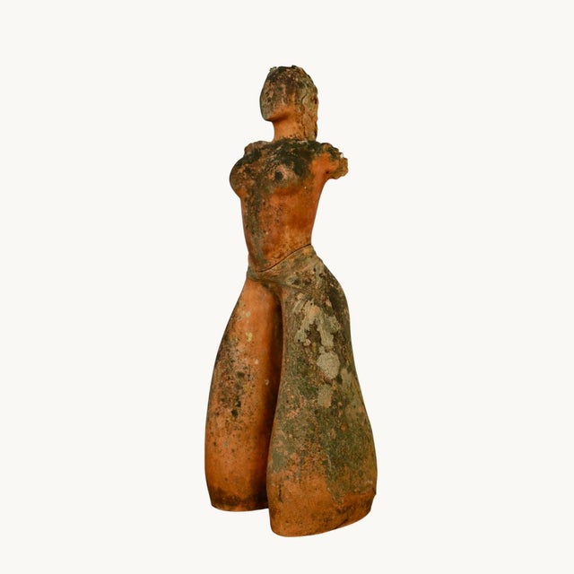 French Artist, Large Figurative Sculpture, 1950s, Terracotta For Sale - Image 3 of 11