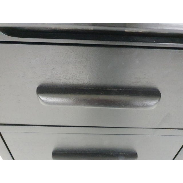 Large Black Wooden Executive Desk, 1960s For Sale - Image 15 of 18