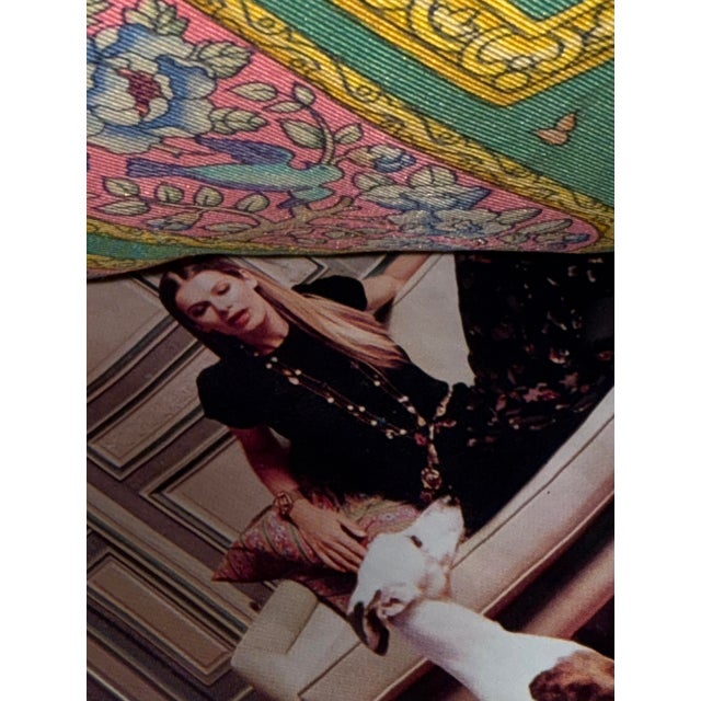 Illustration 1990s Hermes Qalamdan Pattern - Pair of Matching Silk Pillows For Sale - Image 3 of 5