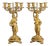 French Empire Revival Gilt Bronze Figural Candelabras, Late 19th Century, Set of 2 For Sale