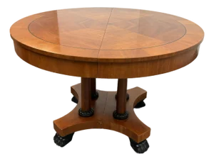Baker Furniture Vintage Palladian Pedestal Dining Table, 46 Inches