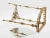 1950s Vintage Brass Corner Console Table With Mirror Top For Sale - Image 9 of 12
