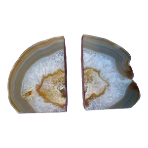 1970s Agate Geode Bookends - a Pair
