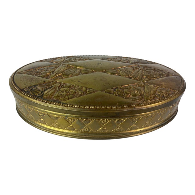 Brass Jewelry Box in Style of Dagobert Peche and Wiener Werkstätte, 1890s For Sale