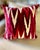 Pair of 22" Custom Schumacher Kashgar Ikat Velvet Pillows Pattern 176102 in Ruby Plum For Sale In Richmond - Image 6 of 18