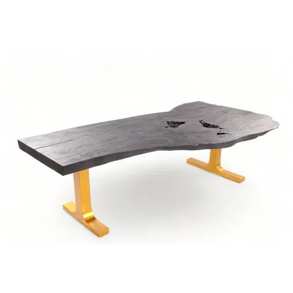 2020s 98" Inch Black Living Edge Desk or Dining Table For Sale - Image 5 of 8