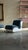 Set of two seventies armchairs, Italian manufacturing. The armchairs have a white fiberglass structure with a blue ribbed...