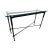 Iron & Tempered Glass Console Table, in the Style of Giametti For Sale