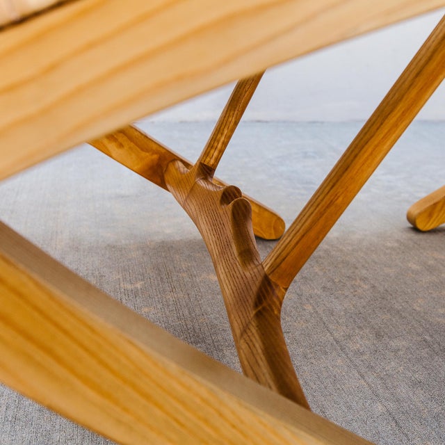 Hans Wegner Model 512 Folding Chairs in Rattan & Ash For Sale - Image 10 of 18