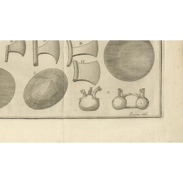 Antique Engraving of Inca Antiquities from Peru by Jorge Juan & Ulloa, 1748 For Sale - Image 6 of 9