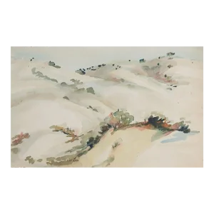Vintage Chase Webb Desert Watercolor Study Painting