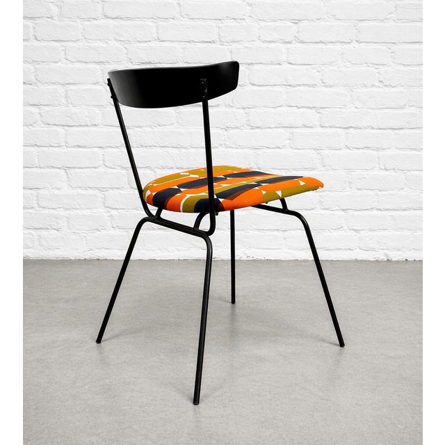 1960s Authentic Mid-Century Modern Side Chair by Clifford Pascoe – Ebonized Wood & Vintage 1960s Upholstery For Sale - Image 5 of 8