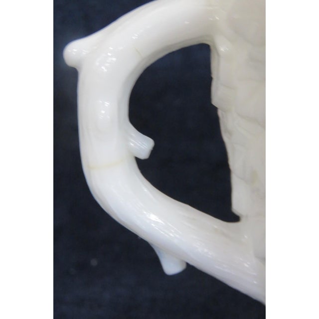 Mid 20th Century Westmoreland Bramble Maple Leaf Pattern White Milk Glass Creamer Pitcher For Sale - Image 15 of 17