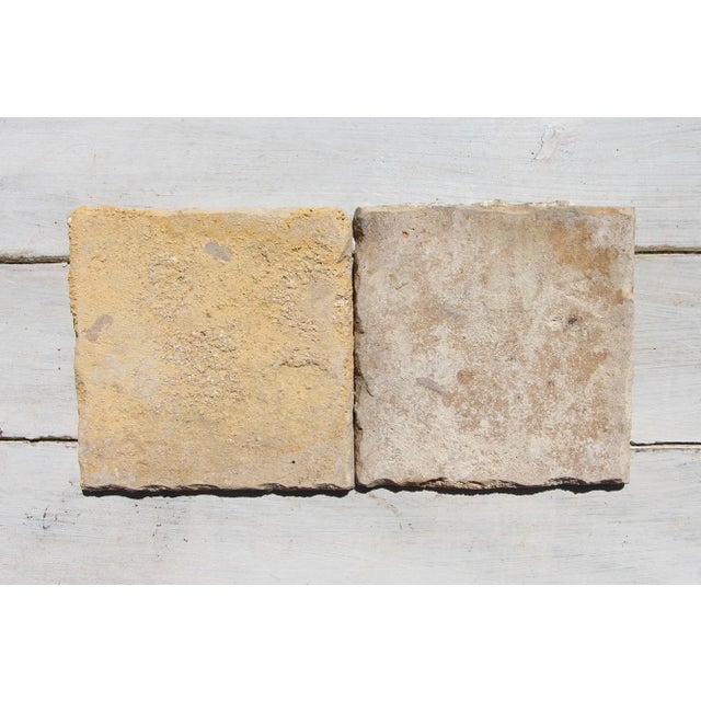 18th Century 18th Century Antique Ribbon Floral Baroque Tiles - Set of 2 For Sale - Image 5 of 10