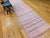 Textile Vintage Rag Runner, Handwoven Wool & Cotton, Stripe Pattern, Red & Pink, 3x14 For Sale - Image 7 of 18
