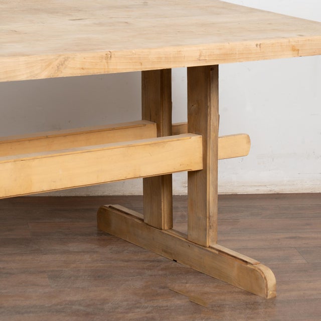 19th Century Rustic Farmhouse Trestle Dining Table For Sale - Image 11 of 13