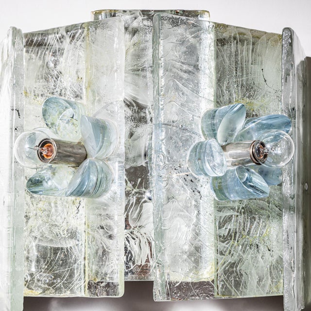 Vintage Italian Glass Wall Sconces, 1990s, Set of 2 For Sale - Image 12 of 15