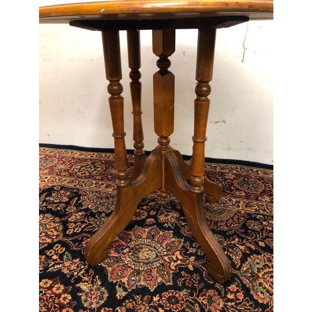 Antique Victorian Style Round Side Table. For Sale - Image 4 of 10