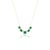 18k Yellow Gold Bezel Set Emerald Gemstone Chain Necklace For Sale In New York - Image 6 of 12