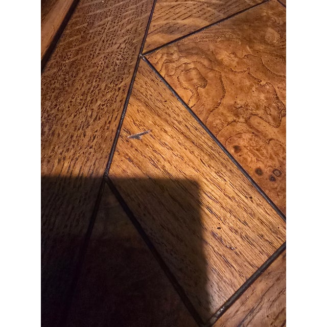 Brown Baker Furniture French Country Coffee Table With Parquetry Top and Carved Legs- Style No. 839 For Sale - Image 8 of 9