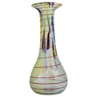 Vintage Glass Vase, Italy, 1970s For Sale