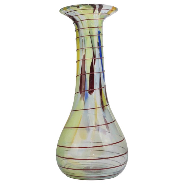 Vintage Glass Vase, Italy, 1970s For Sale