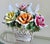 1970s Nuova Capodimonte Grand Porcelain Centerpiece With Doves & Roses For Sale In Naples, FL - Image 6 of 17