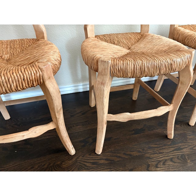 Beige French Provincial Style Dining Chairs With Woven Seats — Set of Six For Sale - Image 8 of 8