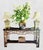 Lexington Furniture Vintage Chinese Chippendale Lexington Tortoiseshell Bronze Black Extra Long Tessellated Top Console Sofa Table For Sale - Image 4 of 15