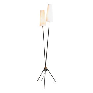 Scandinavian Floor Lamp with Lampshades, 1950s For Sale