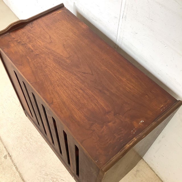 1960s Walnut MCM Secretary Bookcase, Drop-Front Desk, Modular For Sale - Image 12 of 12