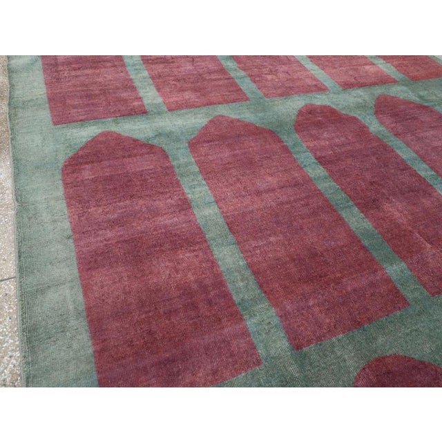 Galerie Shabab Collection Mid-20th Century Turkish Art Deco Style Carpet For Sale - Image 4 of 9