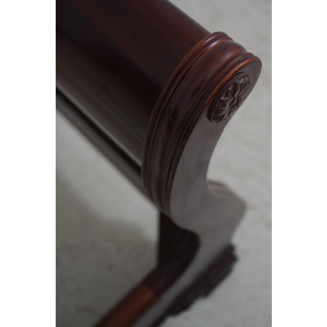 Thomasville Flame Mahogany Queen Size Sleigh Bed For Sale - Image 14 of 16