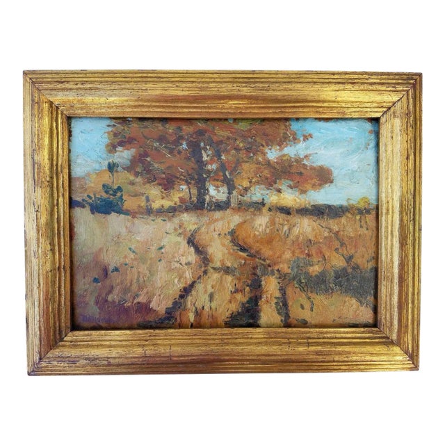 1920s Vintage Franklin De Haven Pastoral Landscape Oil Painting For Sale