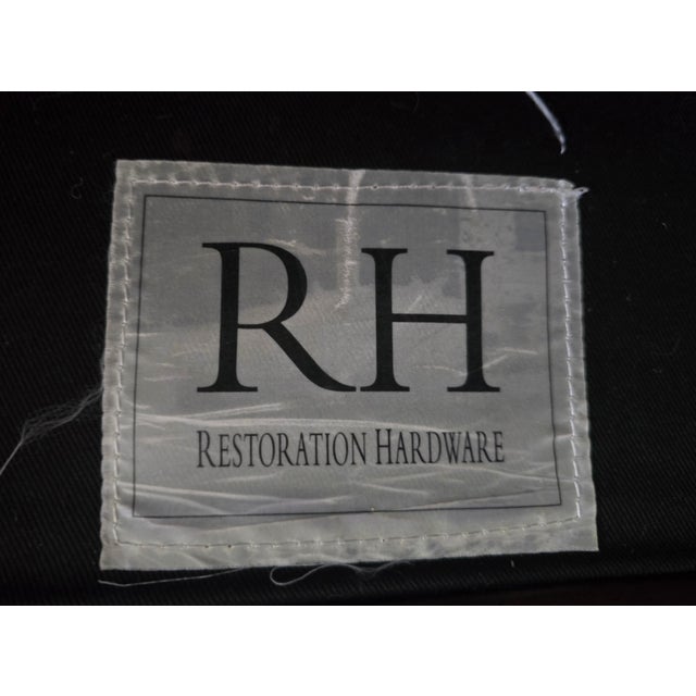 French Style Patinated Leather Lounge Chairs by Restoration Hardware For Sale - Image 12 of 15