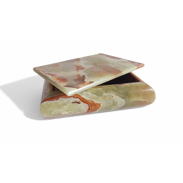 Gemstone Art Deco Italian Onyx Box, Italy, 1940s For Sale - Image 7 of 18